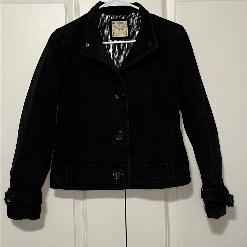 Old Navy Black Crop Denim Jacket